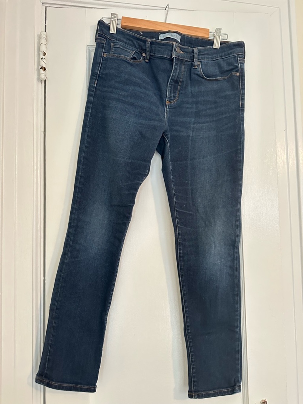 Banana Republic Blue Denim Jeans with Contrast Stitching
